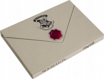 Bllok shënimesh Harry Potter Envelope, dizajn letër pranimi Hogwarts, krem
