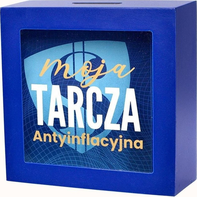 Arkë kursimi Kukartka SKARBBOXY SBB-002, 16 x 16 x 5 cm, MDF, blu