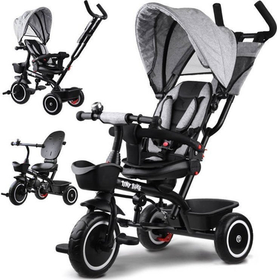 Tricikël për kalamaj Tiny Bike SP0650, 3 në 1, me tendë