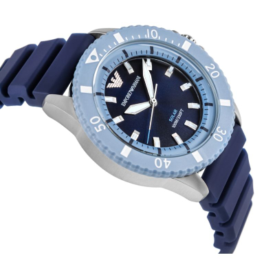 Часовник Emporio Armani AR11785 World Explorer, 42mm, соларен, син