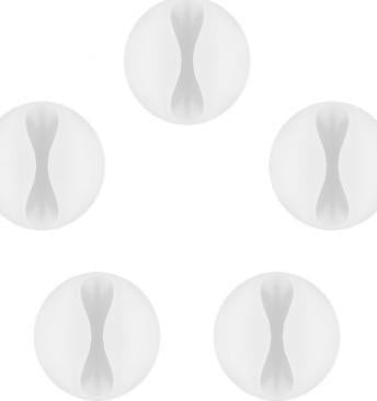 Set mbajtëse kabllosh Pro Cable Management, 5 copë, 1 vend, të bardha