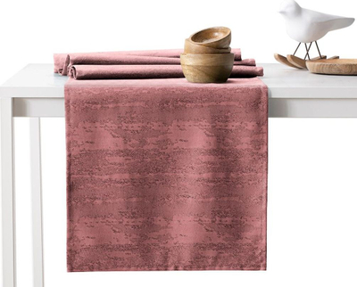 Rrëshitëse tavoline AmeliaHome Vesta, 30x80 cm, poliester, rozë e pluhurosur