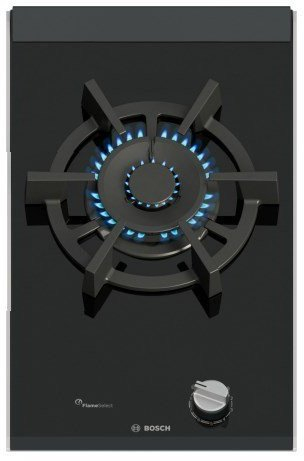 Pianurë me gaz Bosch Serie 8 PRA3A6I10, 30 cm, djegës wok, xham i zi