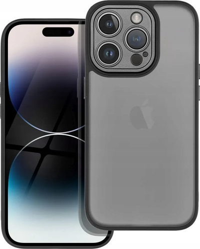 Mbështjellëse Variete për iPhone 14 Pro, plastike TPU, mat, e zezë