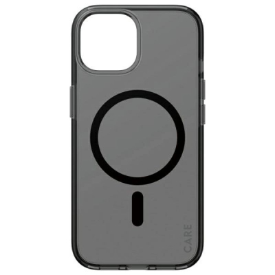 Mbulesë telefoni PanzerGlass CARE Flagship, MagSafe, për iPhone 15, e zezë smokey