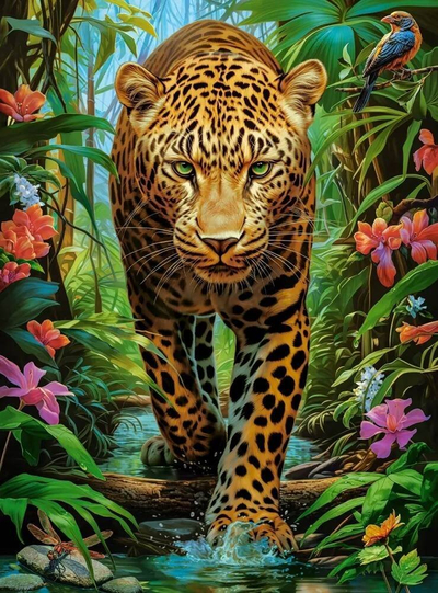 Puzzle Castorland Leopard in the Wild, 2000 copa, shumëngjyrësh
