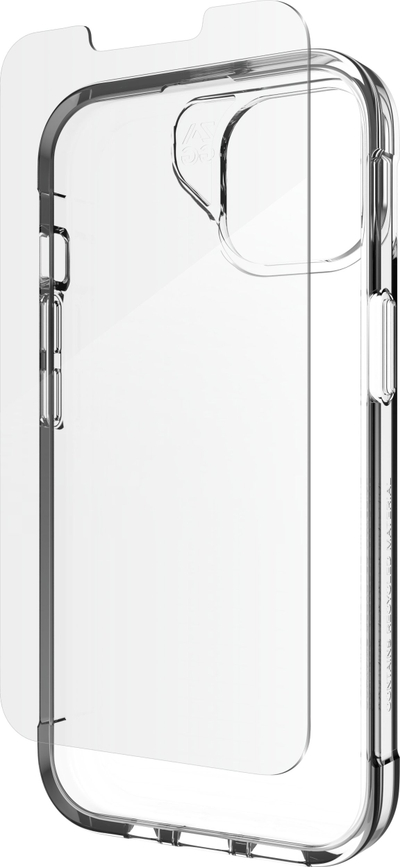 Set mbrojtës ZAGG për iPhone 16e 14 13 Luxe, maskë dhe mbrojtës ekrani, transparent