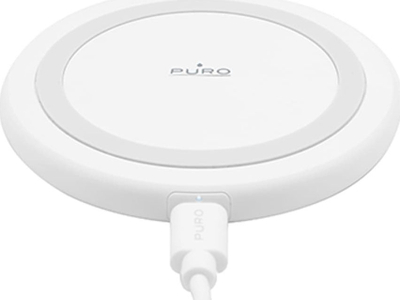 Karikues wireless Puro Wireless Charging Station, Qi, 10W, i bardhë