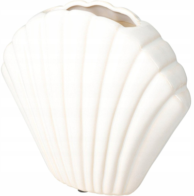 Vazo dekorative Home Styling Collection në formë guacke, qeramikë, e bardhë, 17 x 7.5 x 16.5 cm