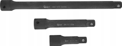 Set zgjatuesish goditës CrV, 9 copa, 1/4\" 3/8\" 1/2\", në kuti plastike