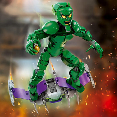 Set LEGO Marvel Green Goblin Figure 76284, figurë ndërtuese, 8+ vjeç, shumëngjyrëshe
