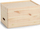 Kuti shumëqëllimëshe druri, 40x30x24 cm, me kapak me mentesha, ngjyrë natyrale