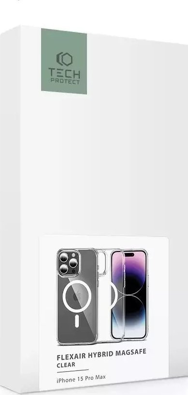 Mbulesë telefoni Tech-Protect FlexAir Hybrid MagSafe për iPhone 15 Pro Max, transparente