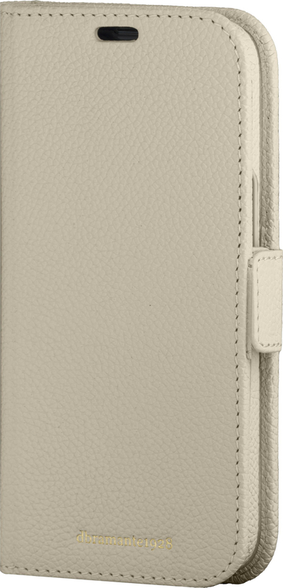 Kapak libri dbramante1928 New York për iPhone 15, me karta, bezhë “sand”