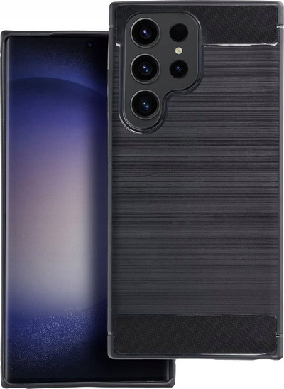 Mbrojtëse telefoni Armored Carbon për Samsung Galaxy A05s, e butë-fleksibël, kundër goditjeve, e zezë