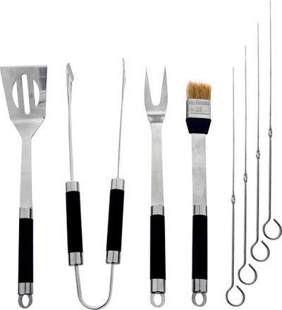 Set veglash për barbecue Orion, 8 pjesë, çelik inox, me çantë alumini