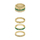 Set Unaza për femra Lacoste 2040282, 3 copë, të artë/ të gjelbër