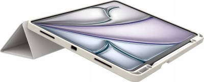 Mbrojtëse folio JCPal DuraPro për iPad Air 13" M2 2024 M3 2025, me mbajtëse për Pencil, gri e çelët
