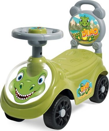 Ride-on për kalamaj Jamara Dino, me timon, 4 rrota, jeshil