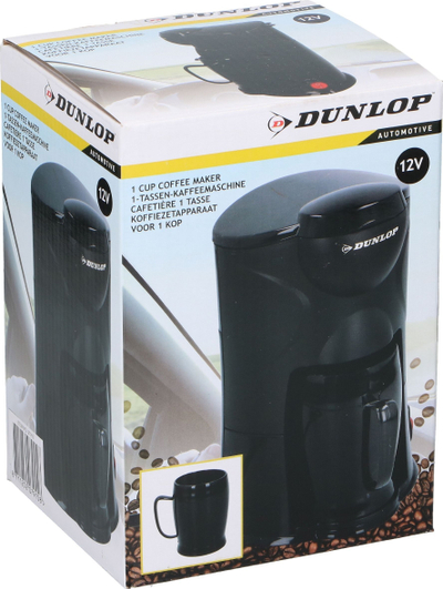 Апарат за кафе за автомобил Dunlop 12V, за 1 шолја, црн
