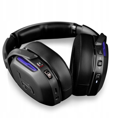 Слушалки за гејминг Teufel Cage Pro, безжични, моќен бас, црни