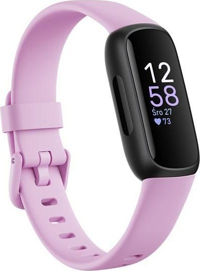 Byzylyk fitness Fitbit Inspire 3, monitorim rrahjesh zemre, gjurmim gjumi, ngjyrë vjollcë Lilac Bliss
