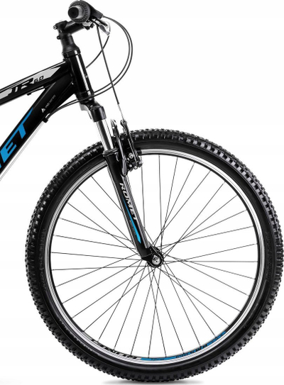 Biçikletë malore Romet Rambler R6.0 Jr, 26", kornizë 17", e zezë me blu dhe argjend