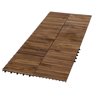 Pllaka druri tarrace HM6299, set 10 copë, 30x30 cm, ngjyrë druri natyrale