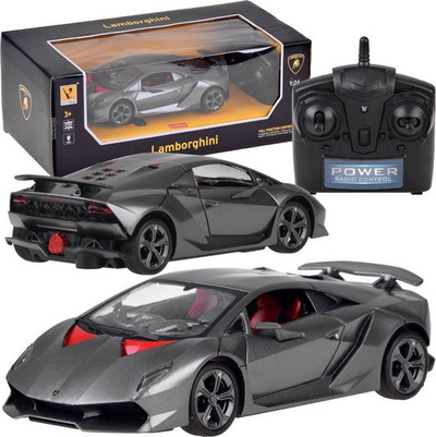 Makinë me telekomandë Lamborghini RC0586, shkallë 1:24, 2.4GHz, gri metalike