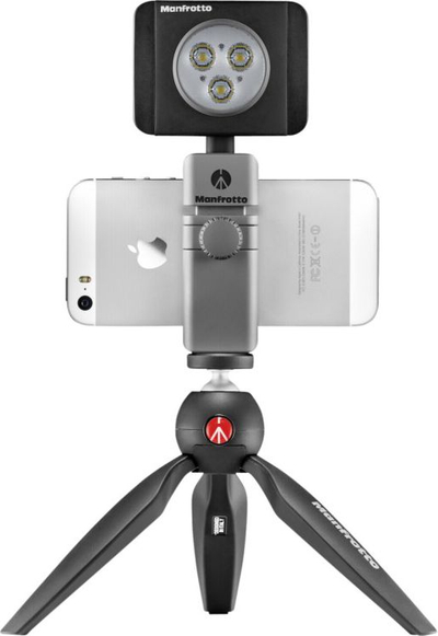 Kapëse telefoni Manfrotto TwistGrip, universale, alumini, gri metalike