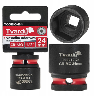 Nasadë goditëse Tvardy T00210, 1/2", 20mm, CR-MO, e zezë