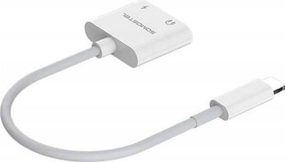 Адаптер аудио Somostel SMS-BZ03, Lightning во 3.5mm и Lightning, бел