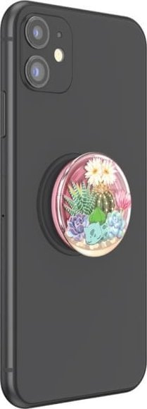 Mbajtëse telefoni PopSockets Bulbasaur Terrarium PopGrip, me ngjitës, shumëngjyrësh