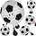 Top futbolli XQMax Emoji Ball, 23cm, me këmbë, shumëngjyrësh
