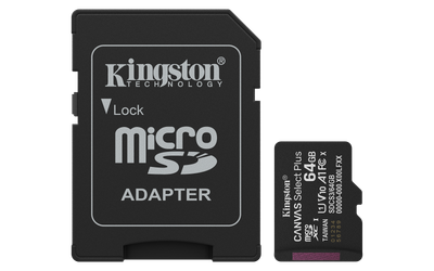 Kartelë memorie Kingston Canvas Select Plus MicroSDXC, 64GB, Class 10 UHS I, 100MB/s