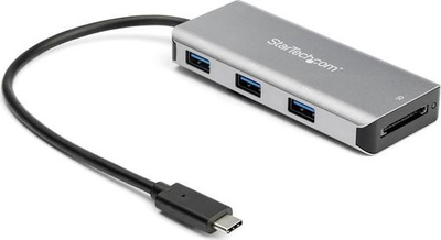 Shpërndarës USB StarTech, 1x SD / 3x USB-A, i hirtë