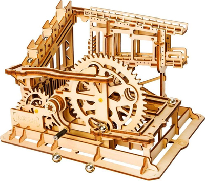 Puzzle druri ROKR Marble Squad, model mekanik 3D, për mosha 14+, ngjyrë dru natyrale