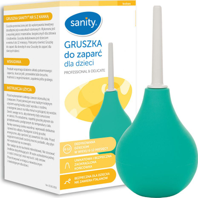 Klizmë Sanity Enema Bulb No.5, 224ml, me kanulë, blu