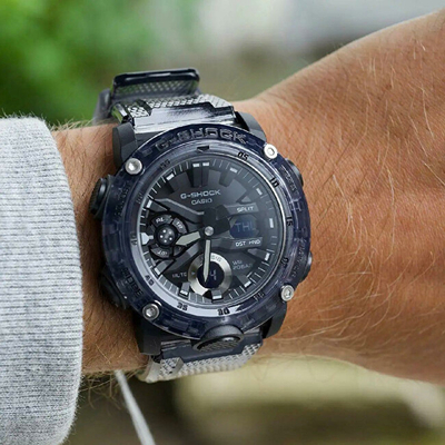 Orë dore për meshkuj Casio G-shock, e hirtë