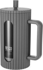 Aparat kafeje Resto French Press 90535, 1000ml, xham borosilikat, gri