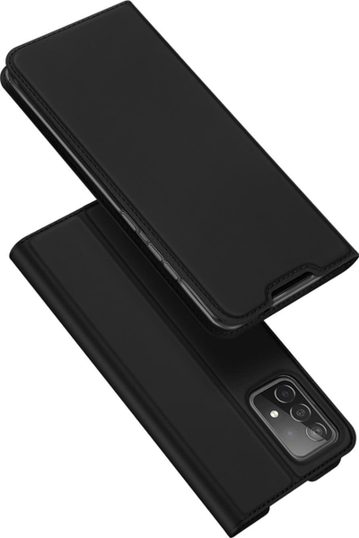Këse me kapak Dux Ducis Skin Pro për Samsung Galaxy A73, lëkurë eko, me stand, e zezë