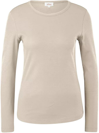 Bluzë S.Oliver Slim Fit, bezhë, nr. 34
