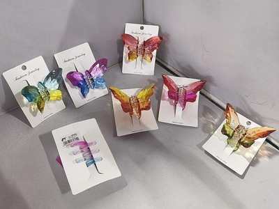 Set aksesorë flokësh Adar, kunja dhe kapëse 8 cm, 12 copë