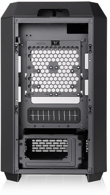 Kuti kompjuteri Thermaltake The Tower 250, mini tower MITX, panele xhami të temperuar, e zezë
