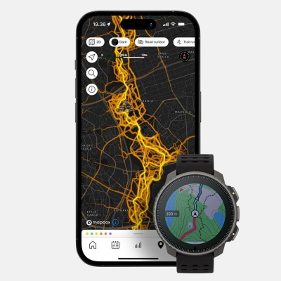 Orë sportive Suunto Vertical Solar SS050978000, GPS, me karikim solar, e zezë