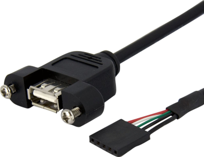 Kabllo USB StarTech.com, USB A në header të pllakës amë, 30 cm, e zezë