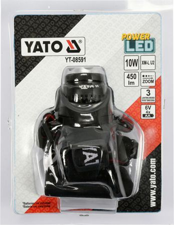 Llambë koke Yato XM-L2, 10W, 450lm, e zezë