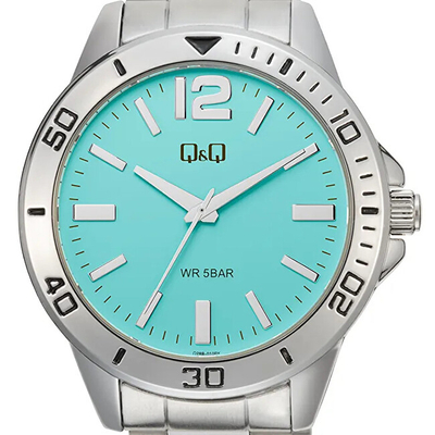 Orë dore për meshkuj Q&Q Q28B-010PY, e argjendtë