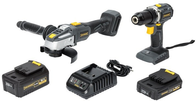 Set veglash Grunder CD-B0A18 AG-B0118E, 18V, 2Ah+4Ah