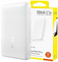 Powerbank Baseus PowerFill FP21, 10000 mAh, 22.5W, i bardhë